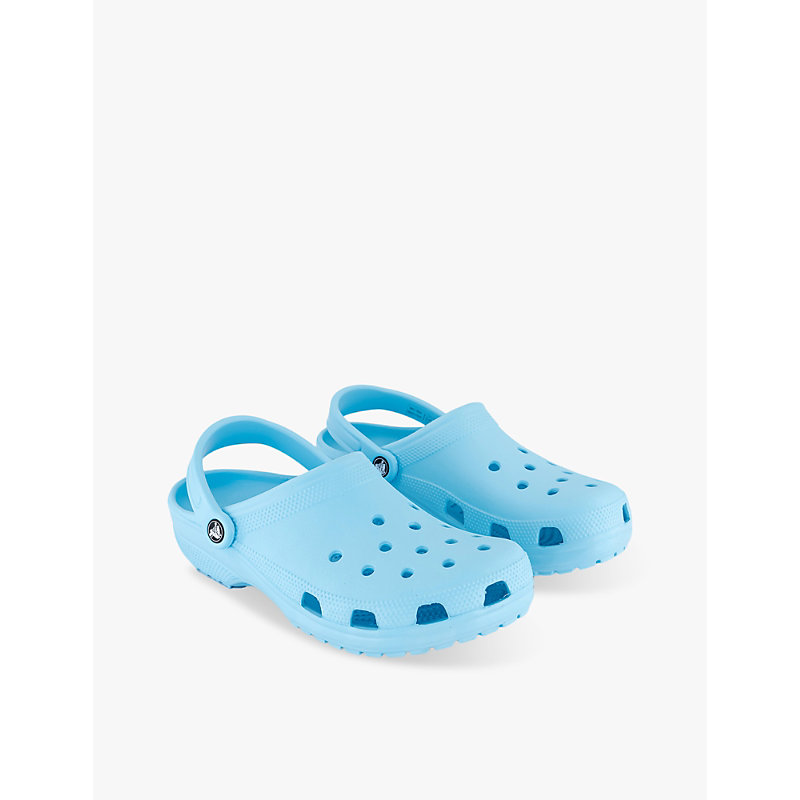 Mens Arctic Blue Classic Logo-embellished Rubber Clogs