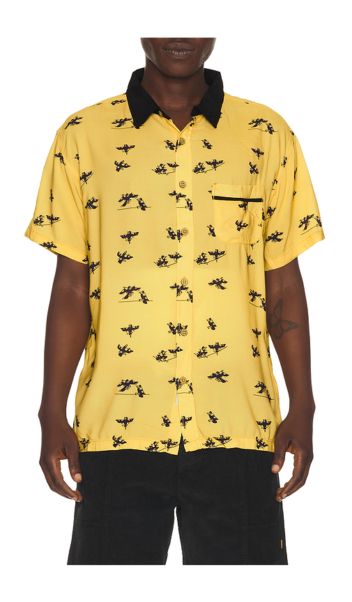 Critical Slide Swoopy Boy Resort Shirt in Yellow. - XL/1X also in S