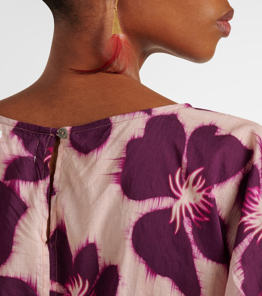 Delilah floral cotton poplin blouse