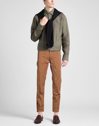 Man Pants Brown Size 29 Cotton, Elastane