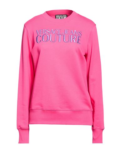 Woman Sweatshirt Fuchsia Size S Cotton, Elastane