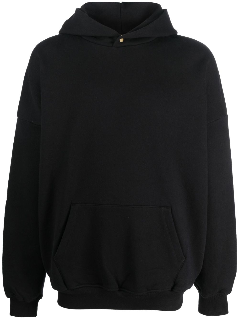 Pouch-pocket cotton hoodie - 001 NERO