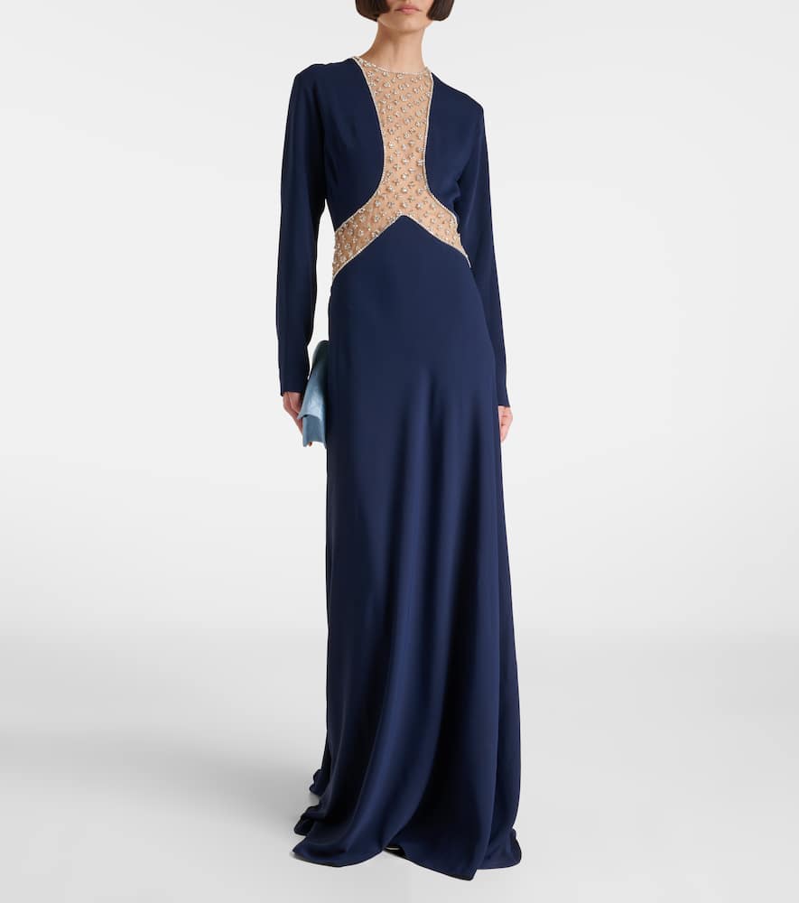 Inara embellished cutout tulle gown