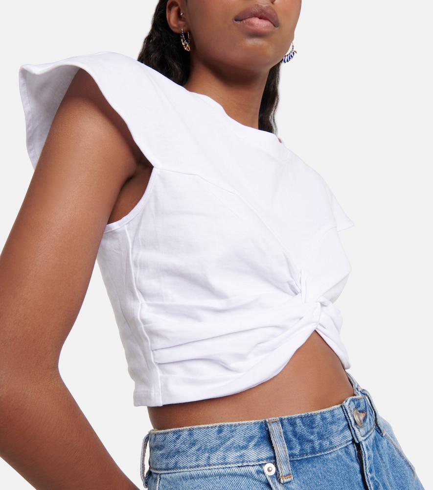 Zineaegz cotton jersey crop top