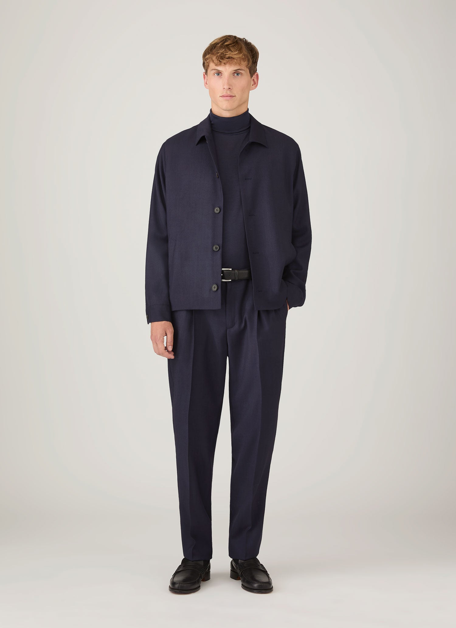 Men's Wool Twill Jacket in Navy M