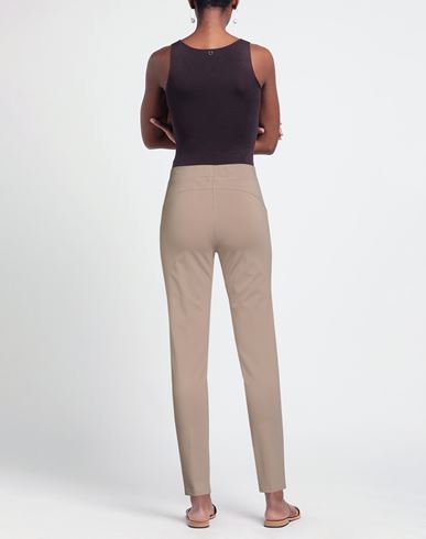 Woman Pants Sand Size 12 Viscose, Nylon, Elastane