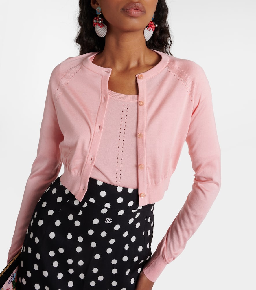 Capri cropped silk cardigan