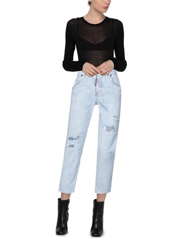 Woman Denim cropped Blue