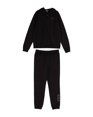 Kid Boy Tracksuit Black Size 10 Cotton, Elastane