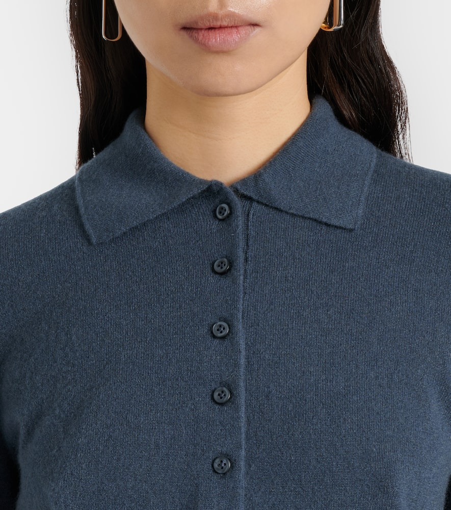 Cashmere and silk polo sweater
