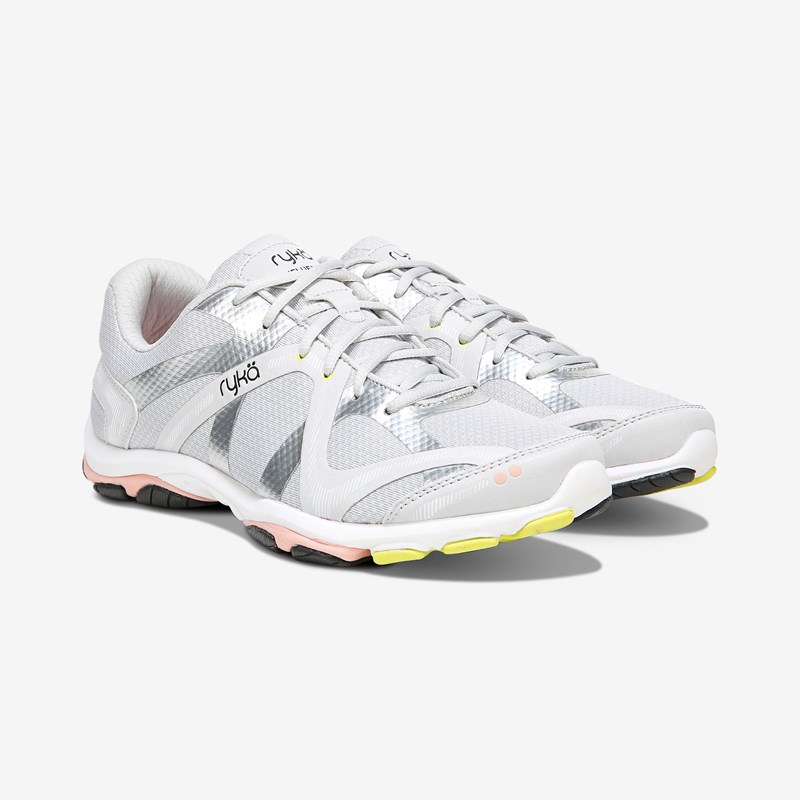 Influence Training Sneakers Vapor Grey Leather Breathable Mesh, Lightweight