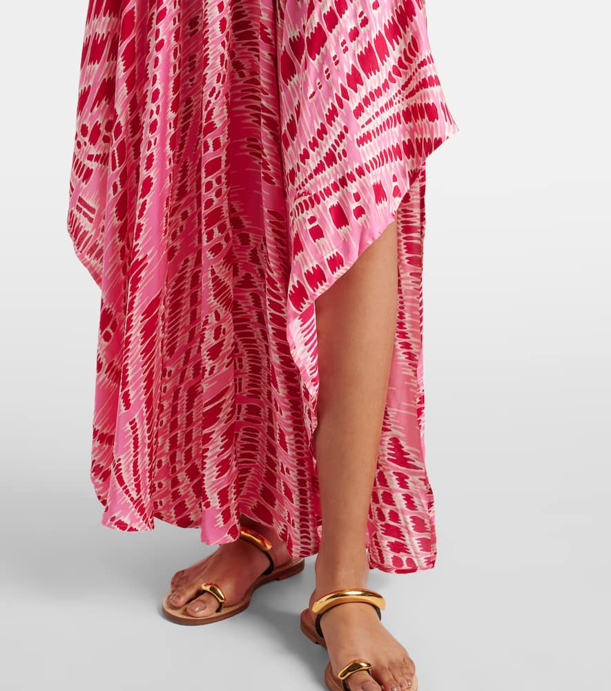 Mabelle printed satin midi dress