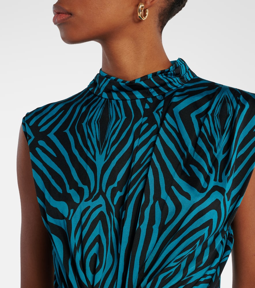 Diane von Furstenberg Geri zebra-print jersey maxi dress