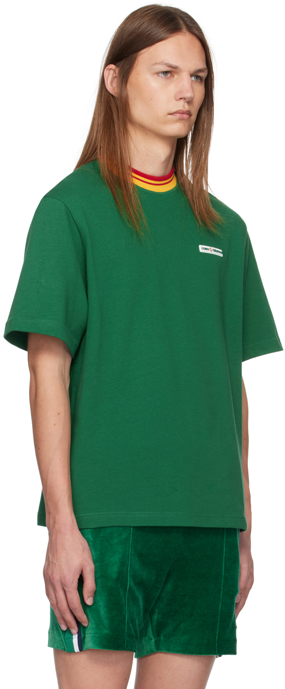 Casablanca Green Patch Logo T-Shirt