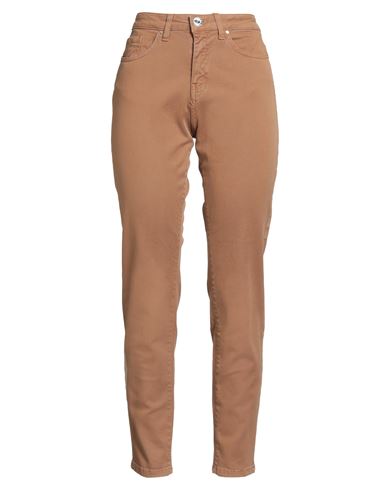 Woman Pants Camel Size 27 Cotton, Elastane