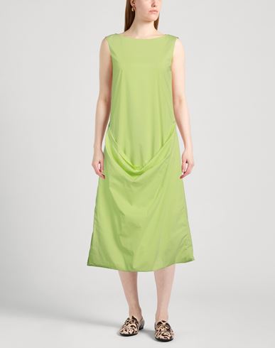 Liviana Conti Woman Midi dress Light green Size 12 Cotton, Polyamide, Elastane