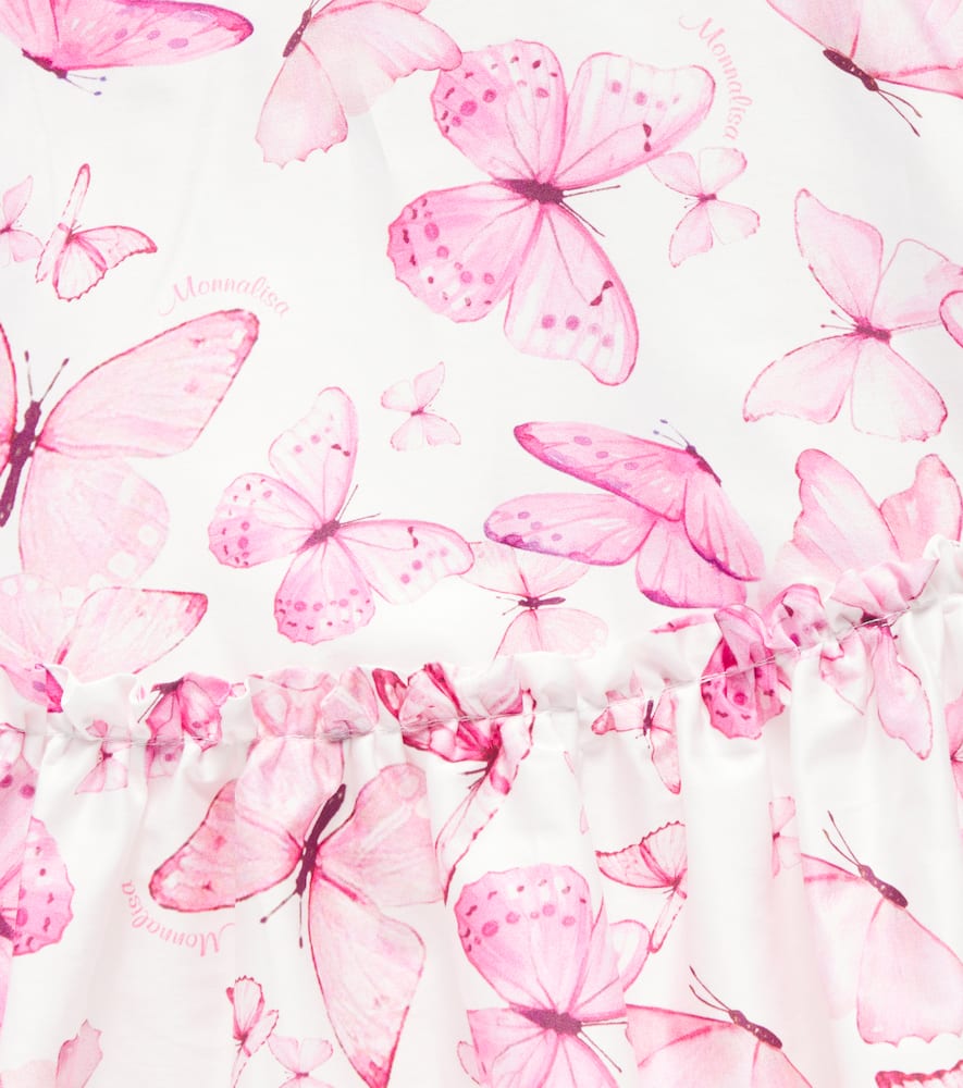 Printed cotton satin dress