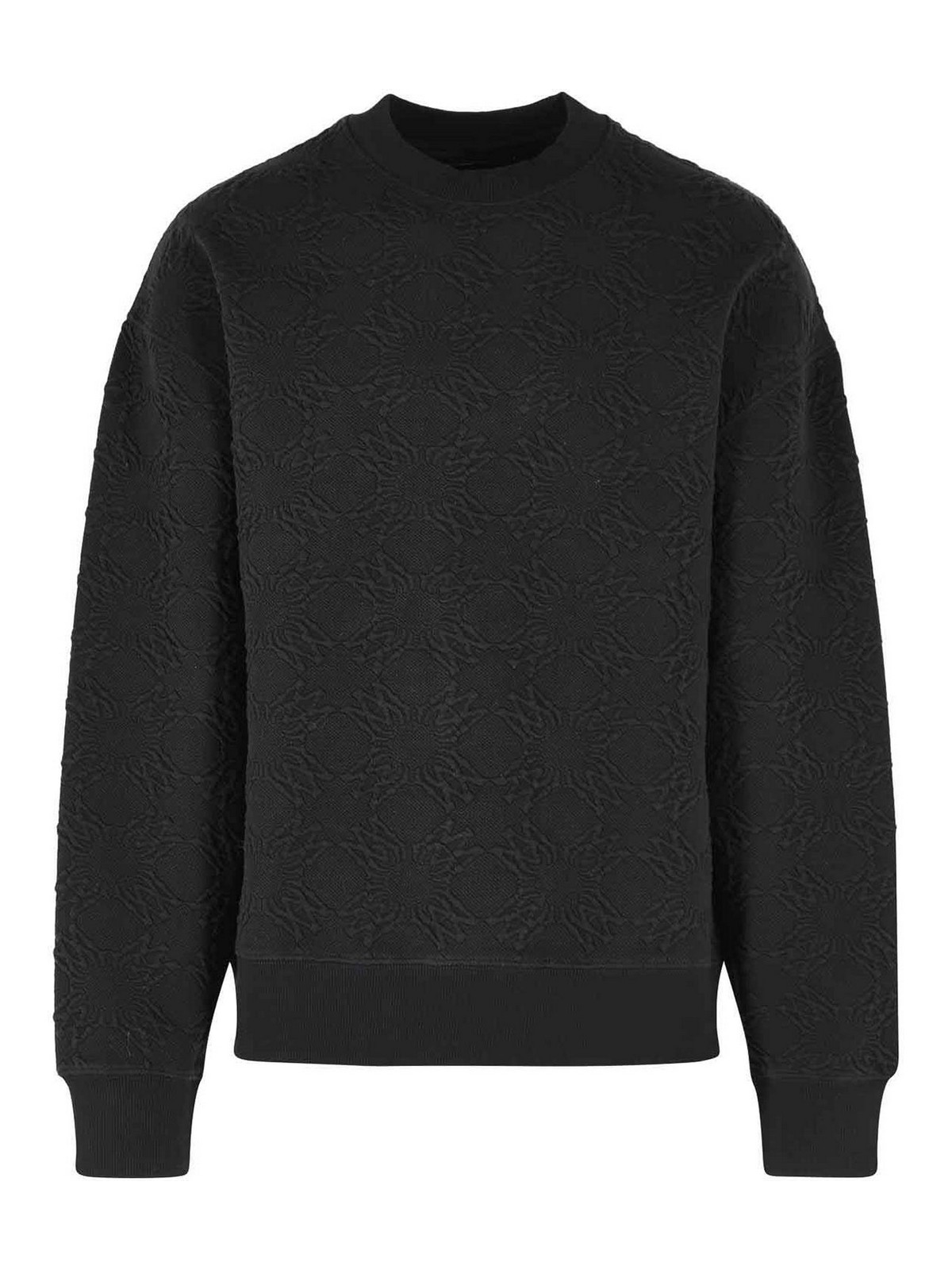 Black Cotton Blend Sweatshirt