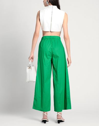 Woman Pants Green Size 2 Cotton