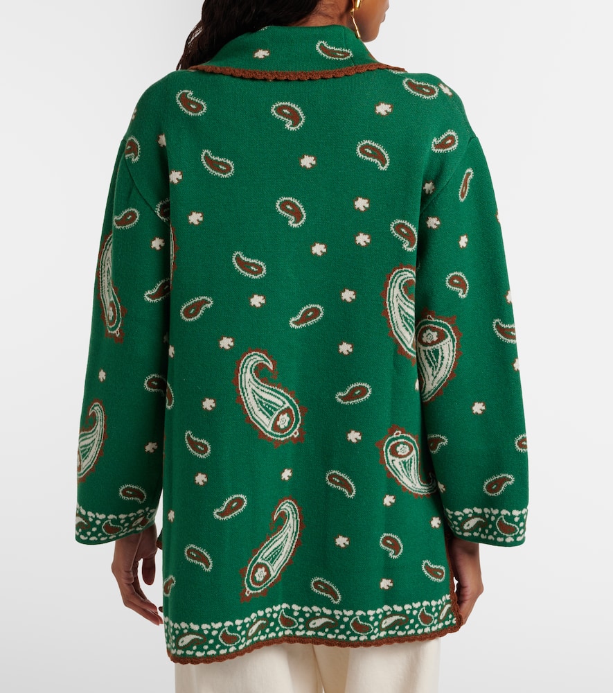 Morla paisley wool and cotton cardigan