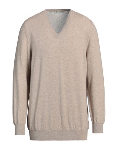 Man Sweater Beige Size 40 Cashmere