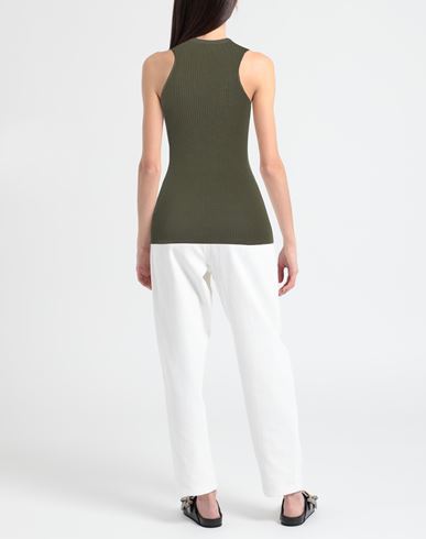 Hira Woman Tank top Military green Size 6 Viscose, Polyester