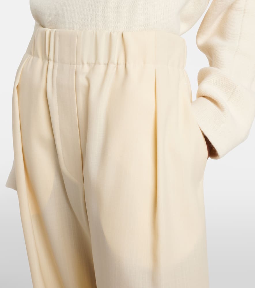 Wool wide-leg pants