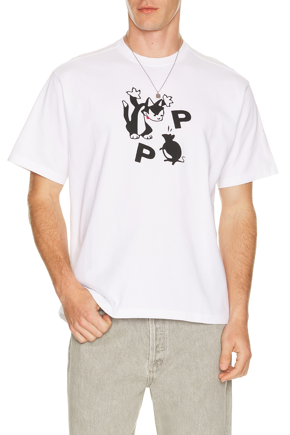 Pop Trading Company Catch Tee in White