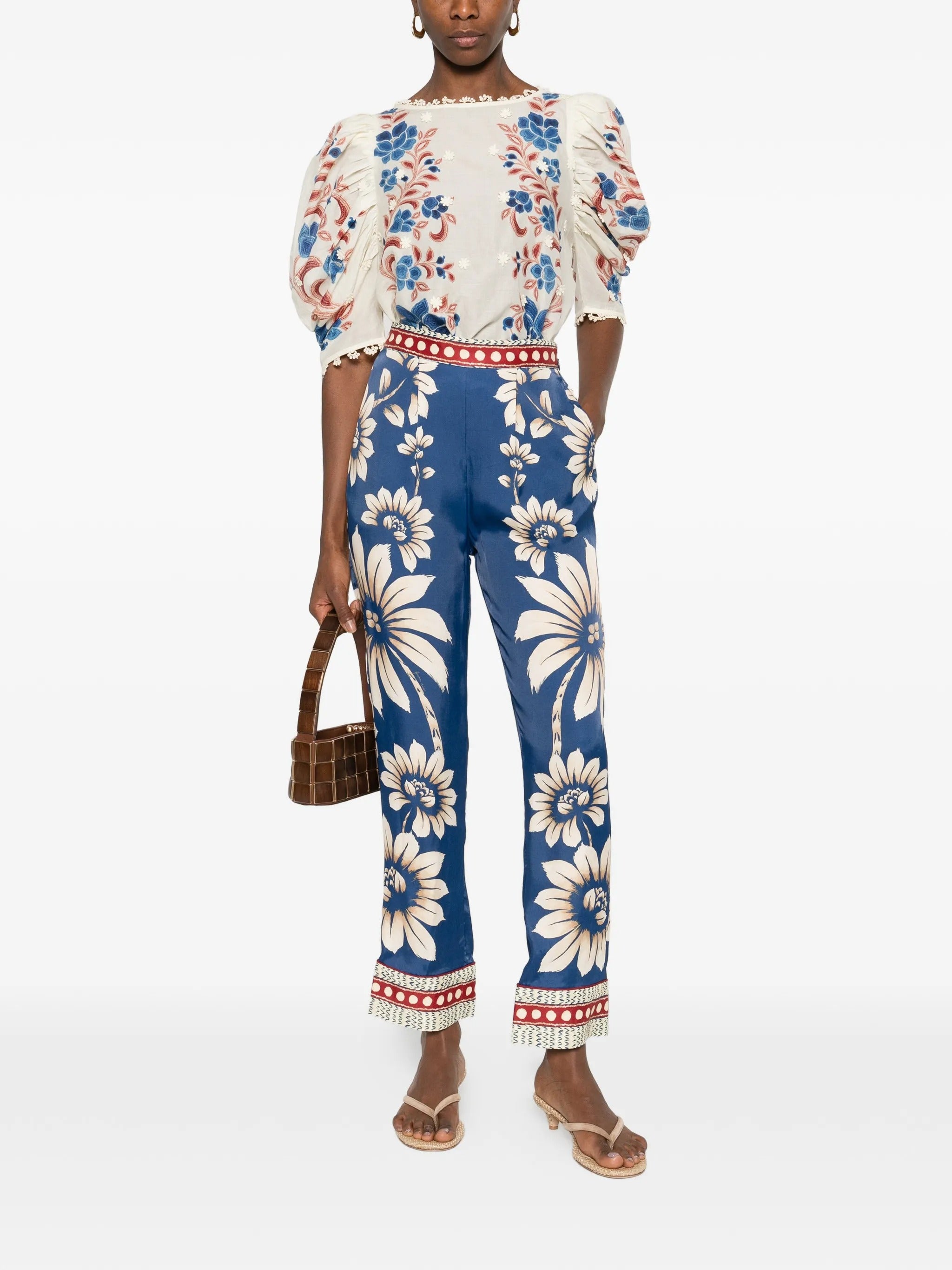 Farm Rio Luna Blue Pajama Pant