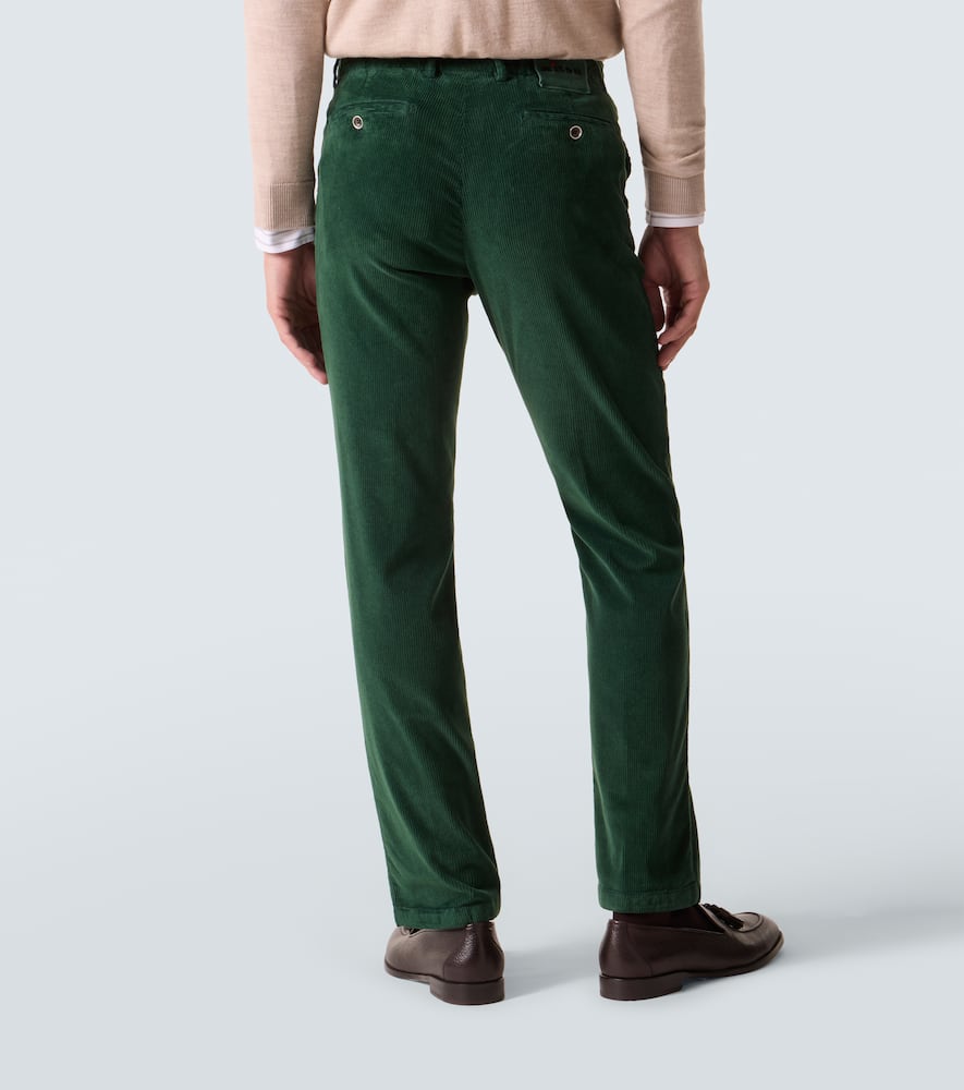 Cotton-blend corduroy slim pants
