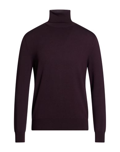 Man Turtleneck Plum Size M Wool