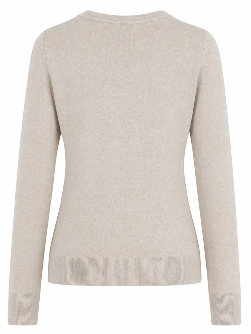 Maison Kitsuné - knitwear with ribbed cuffs and crew neck