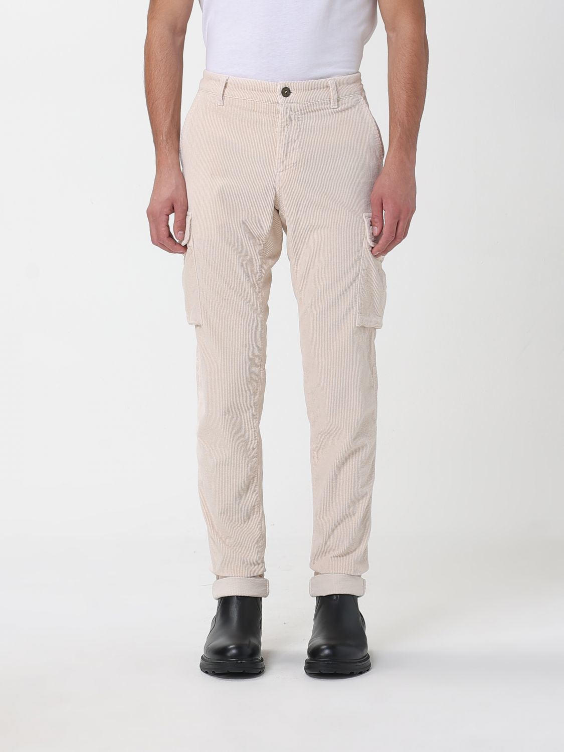 Pants Men color Yellow Cream