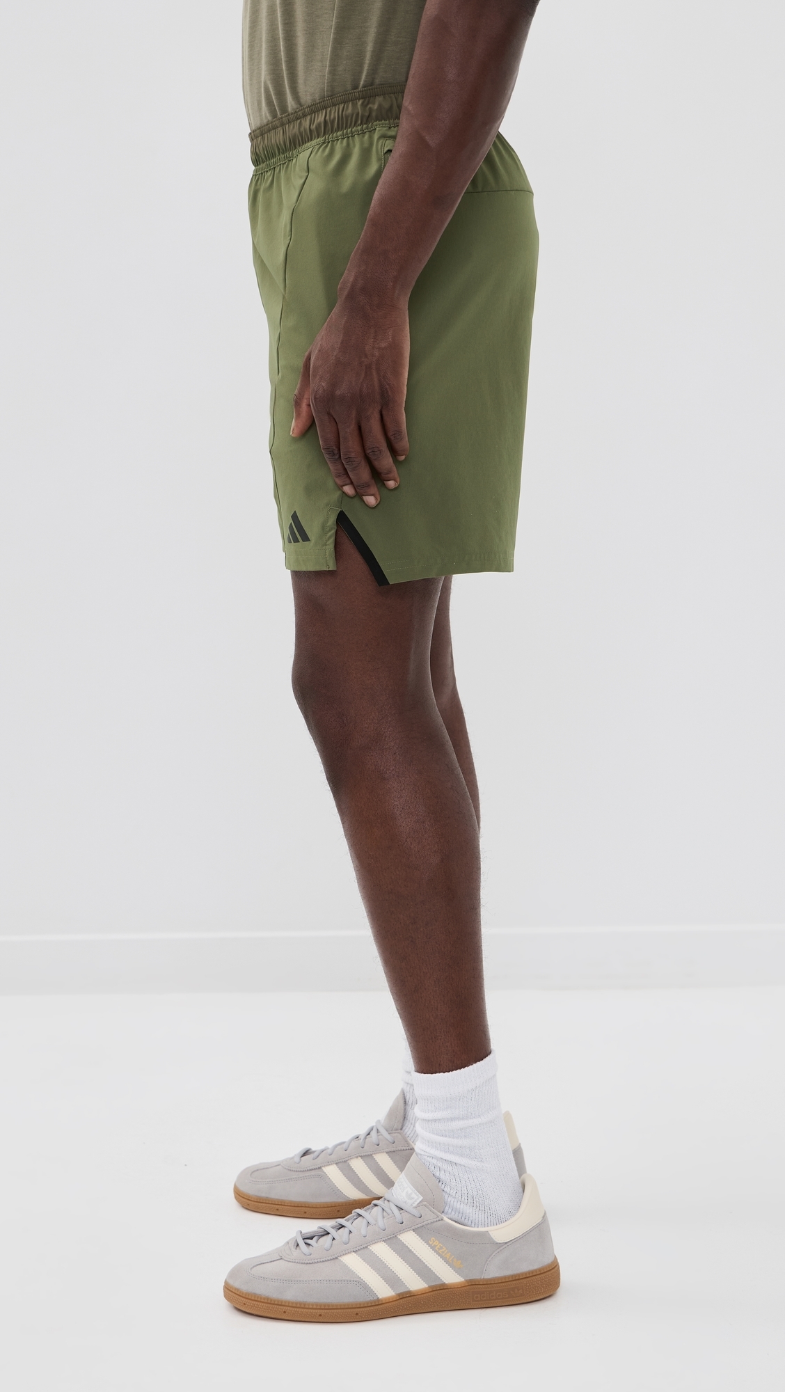 Designed For Training Workout Shorts 7 Olive Strata