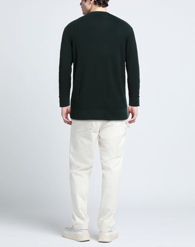 Man Sweater Dark green Size 46 Wool