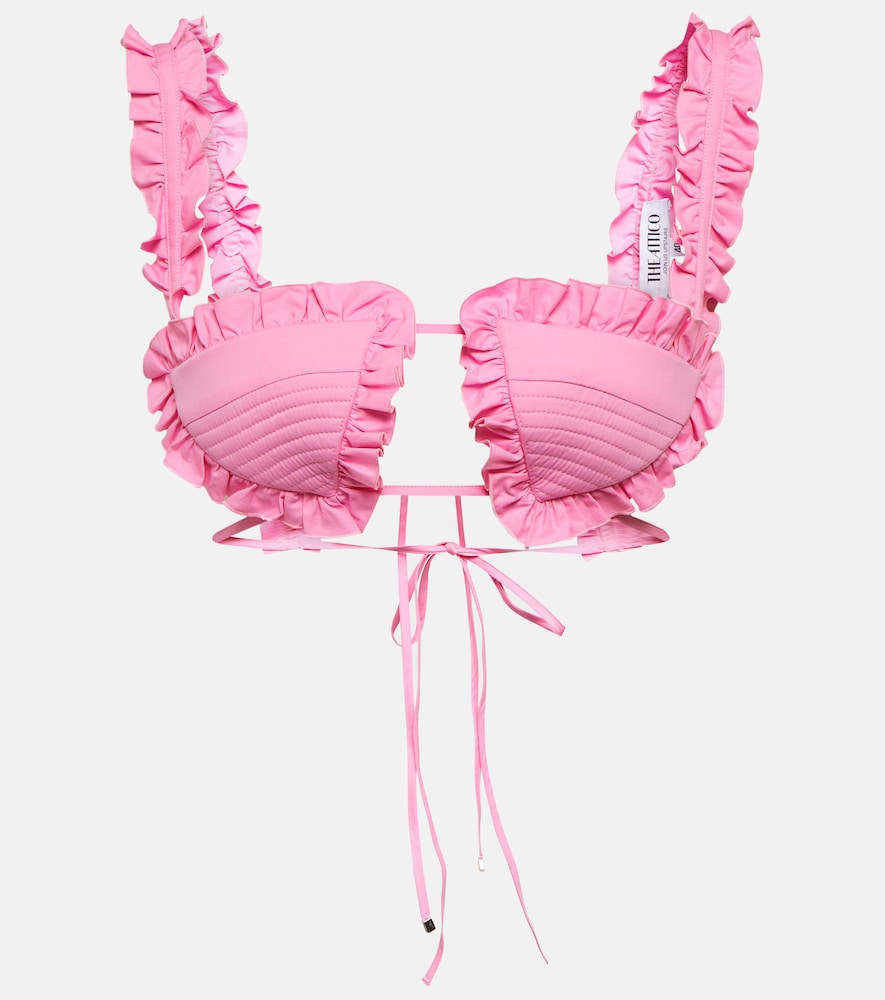 Glory ruffled cotton bra top