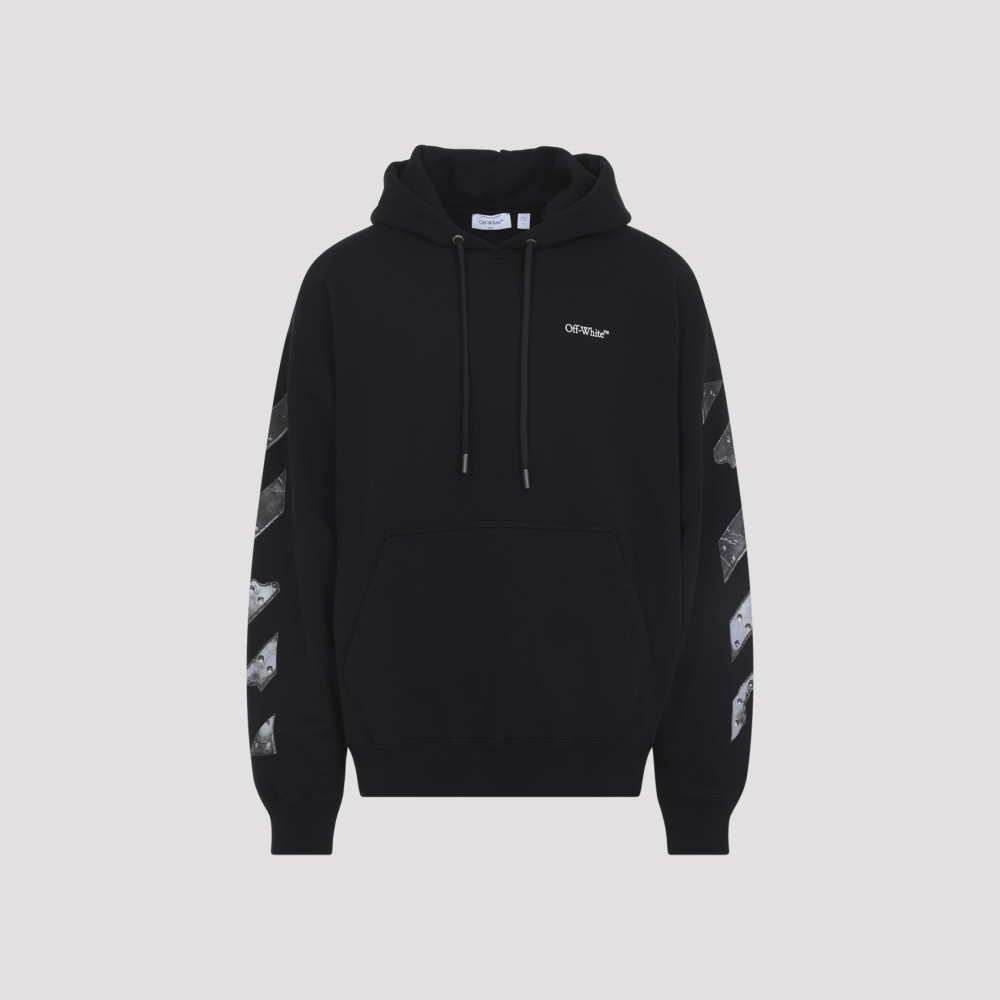 Black Graphic Print Hoodie