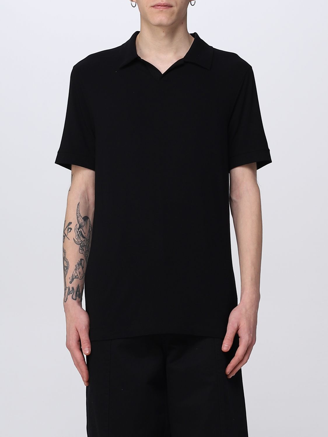 Polo Shirt Men color Black