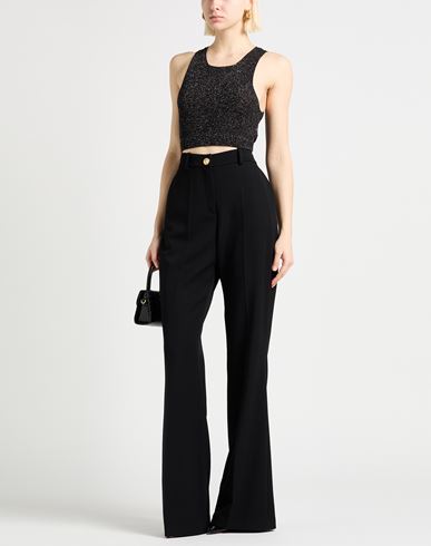 Woman Top Black Size L Viscose, Polyamide, Metallic acrylic