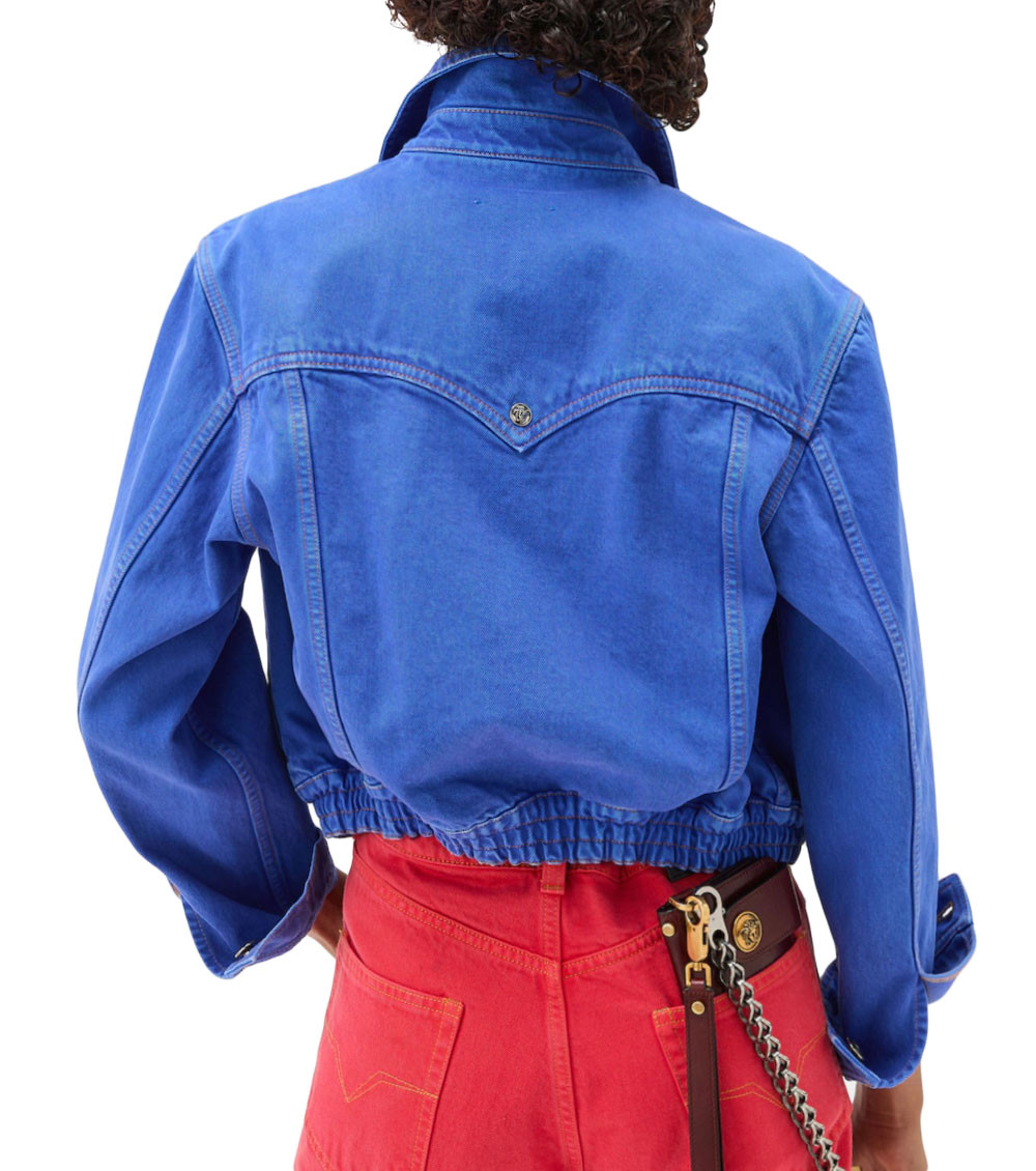 Versace - cropped jacket buttoned cuffs chest pocket