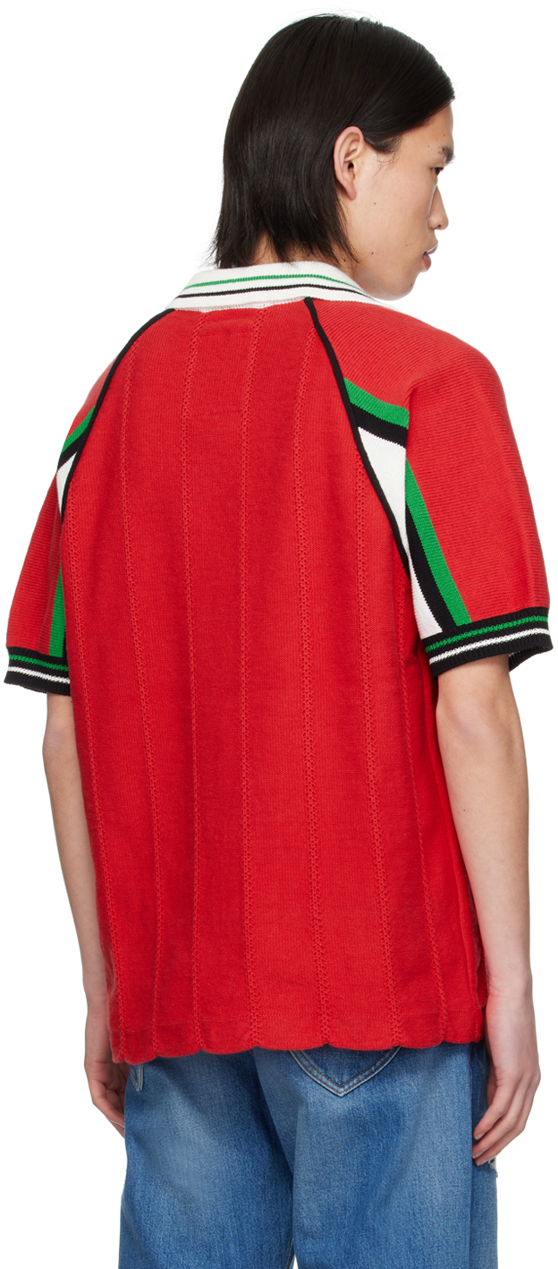 RICE NINE TEN Red Soccer Jersey Polo