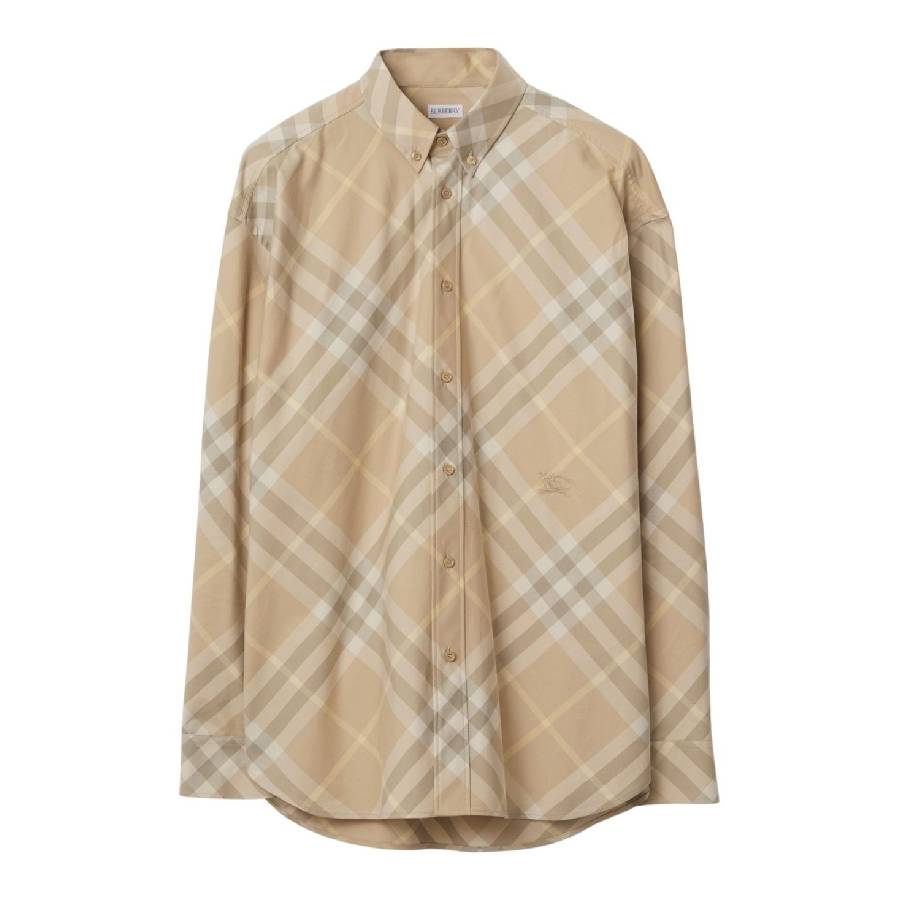 Vintage Check Pattern Cotton Shirt