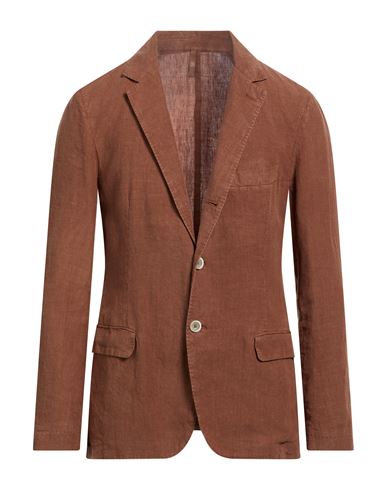 Man Blazer Brown Size S Linen