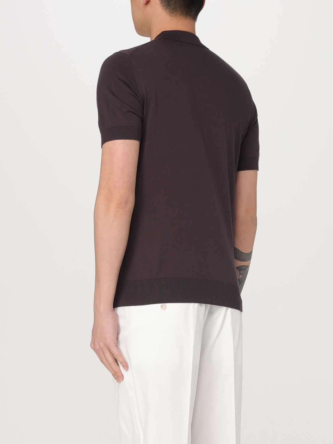 Polo Shirt Men color Brown
