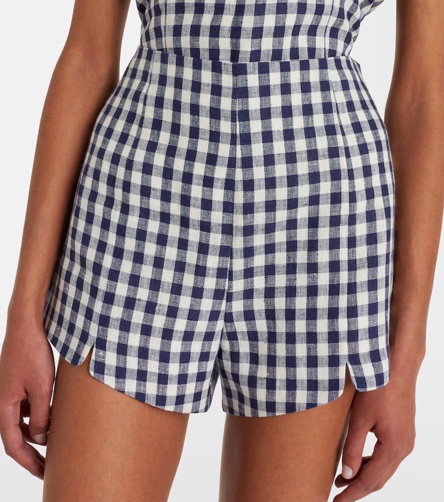 Sadie gingham linen shorts