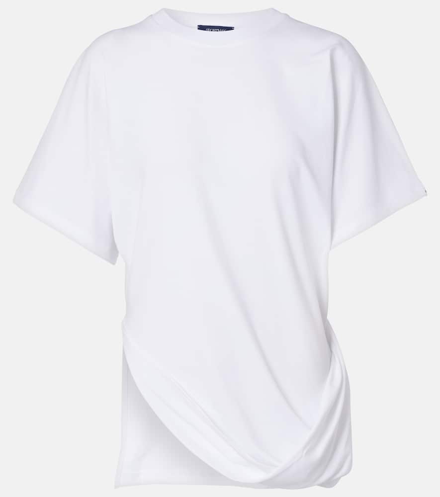 Keras asymmetric cotton-blend T-shirt