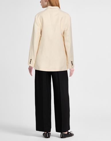Woman Blazer Ivory Size 2 Cotton, Linen