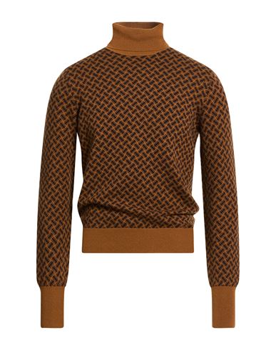 Man Turtleneck Brown Size 36 Cashmere