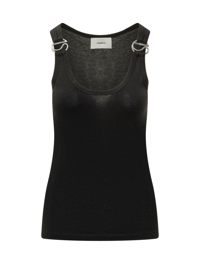 Black Scoop Neck Top