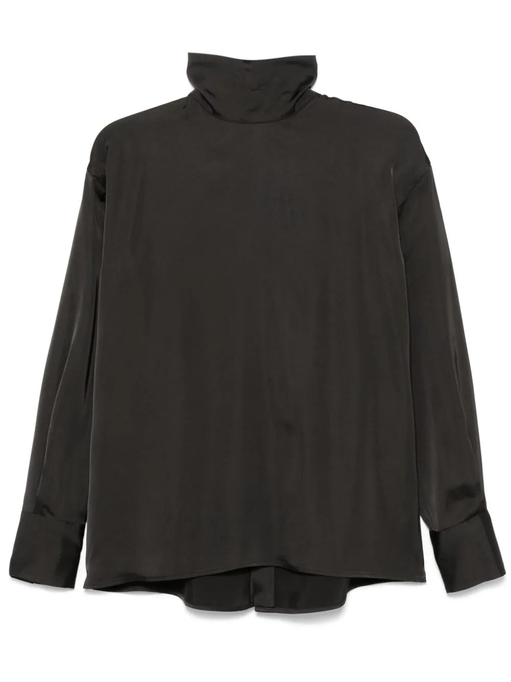 Satin Shirt — Black